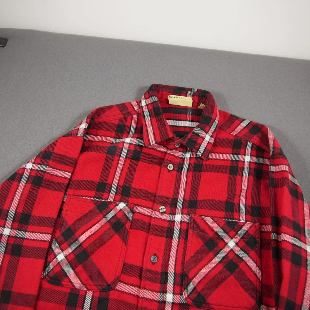 VTG Bay Big Mac Heavyweight Plaid Flannel Men's Shirt XL Logger Cabin Outdoor